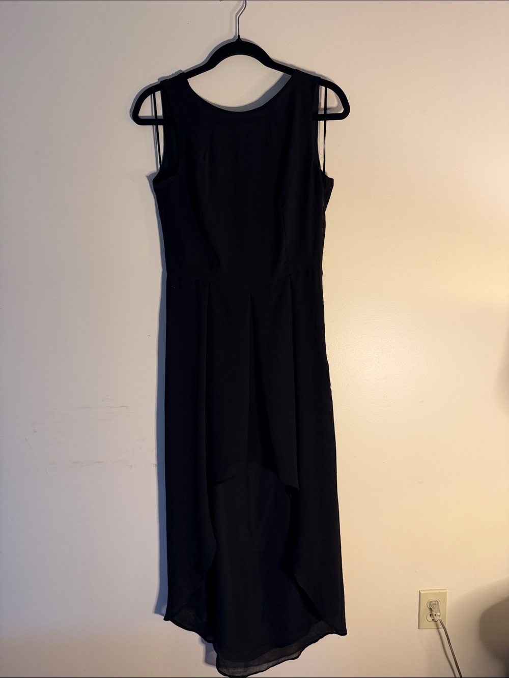 Mango Black Sleeveless High-Low Dress